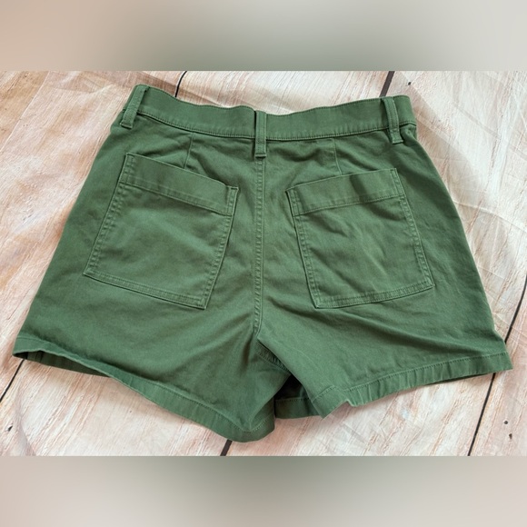 J Crew Women Utility Chino Shorts Size 28 High Waist Safari Beachy Preppy Green - Picture 7 of 8